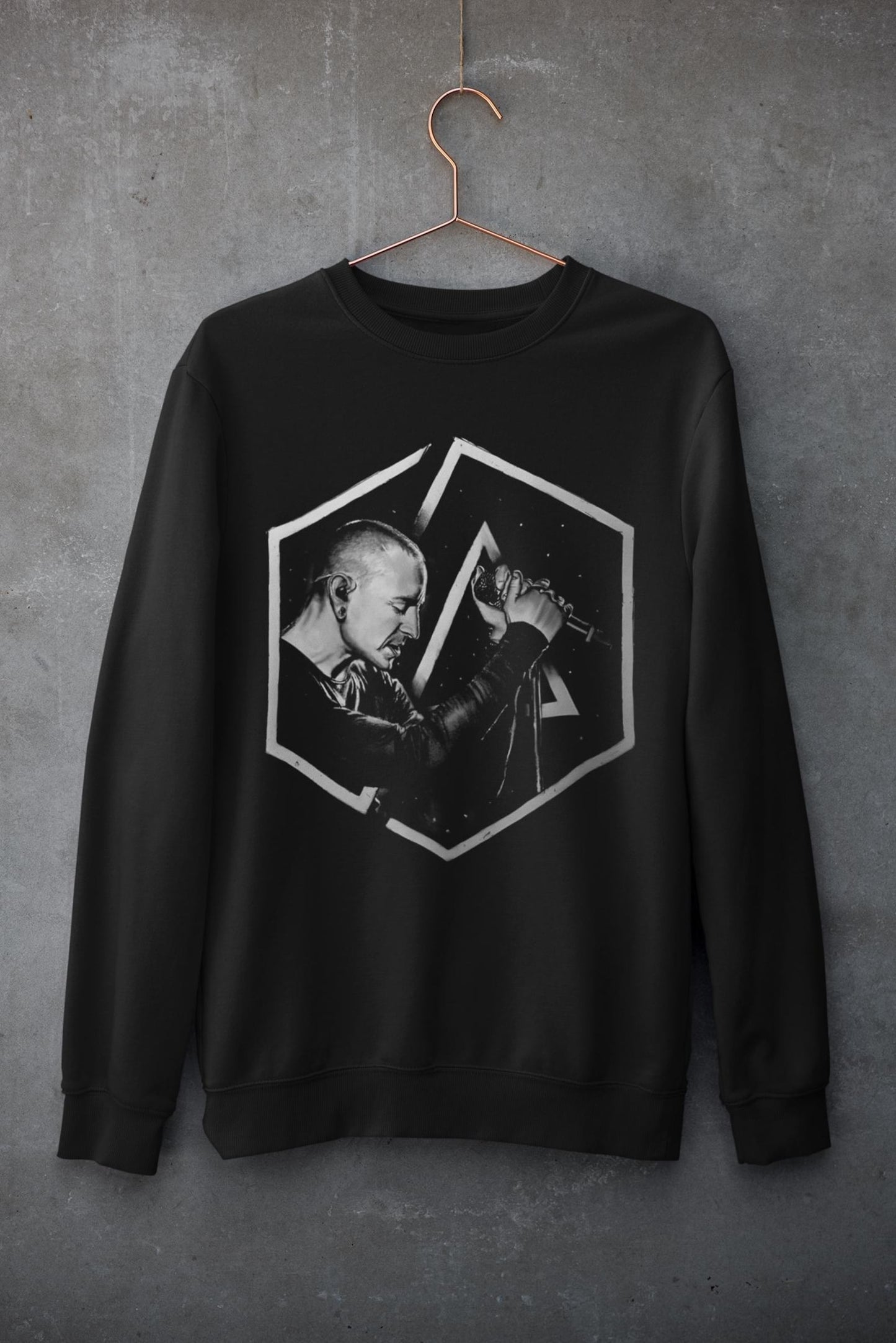 Chester Bennington LP Hexagonal 2017 Logo T-shirt and Sweatshirt