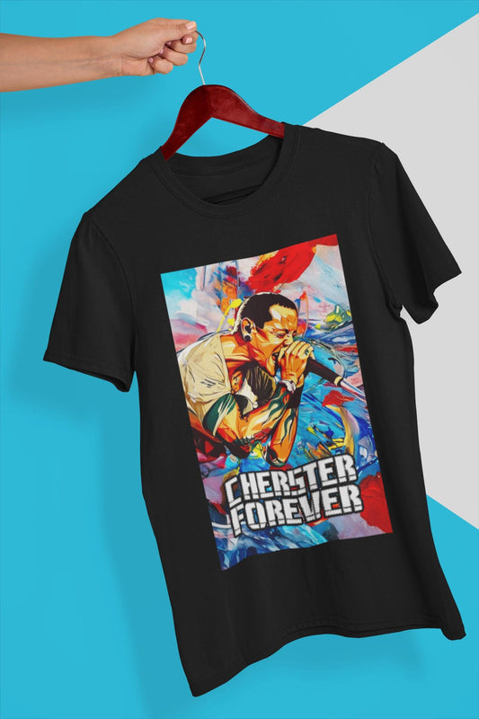 Chester Bennington Forever Tribute Vibrant Colors Graphic T-shirt and Sweatshirt