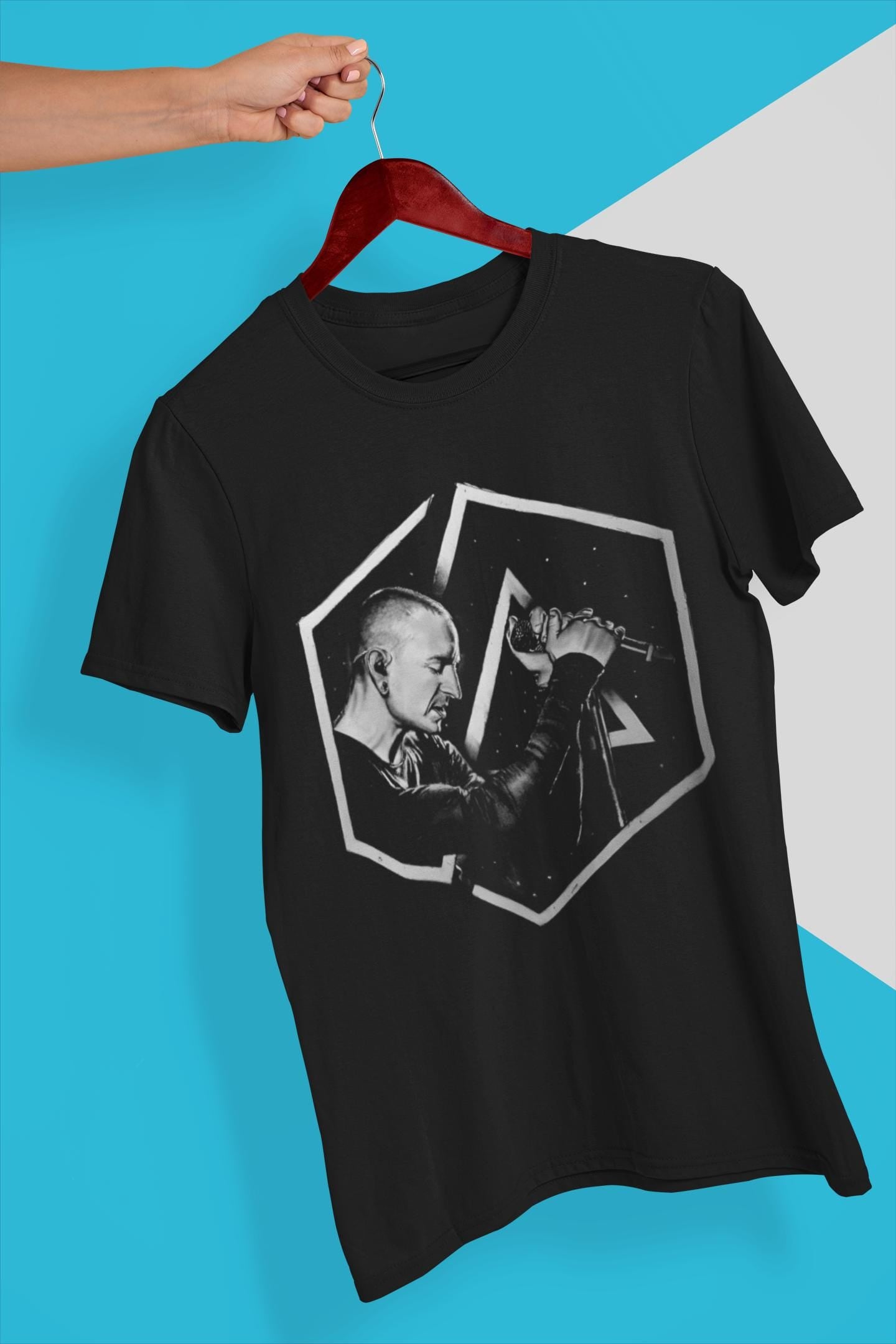 Chester Bennington LP Hexagonal 2017 Logo T-shirt and Sweatshirt