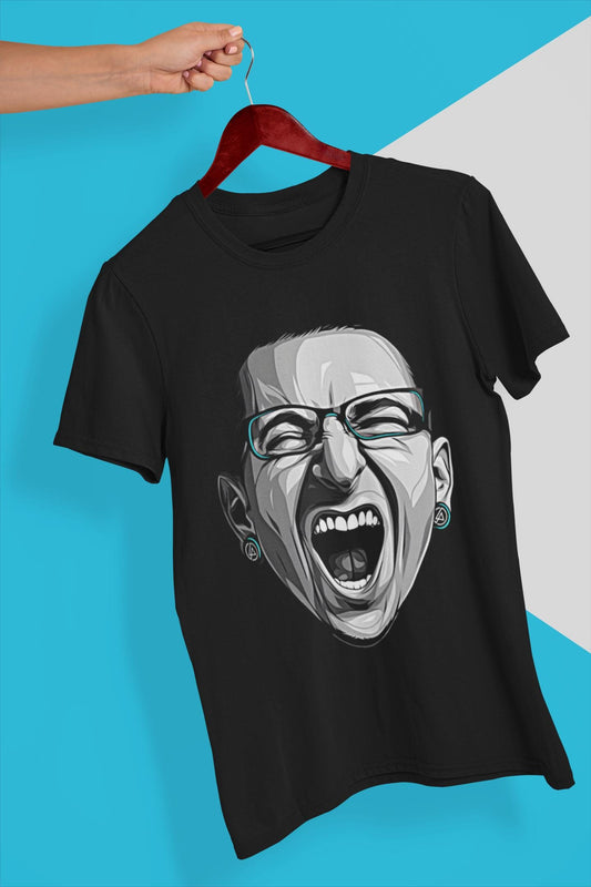 Chester Bennington Scream Face Artwork T-Shirt and Sweatshirt
